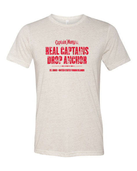 'Real Captains Drop Anchor' T-Shirt (Black)