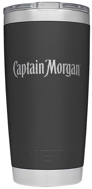 Captain Morgan YETI RAMBLER® 20 OZ BLACK TUMBLER – Captain Morgan ...